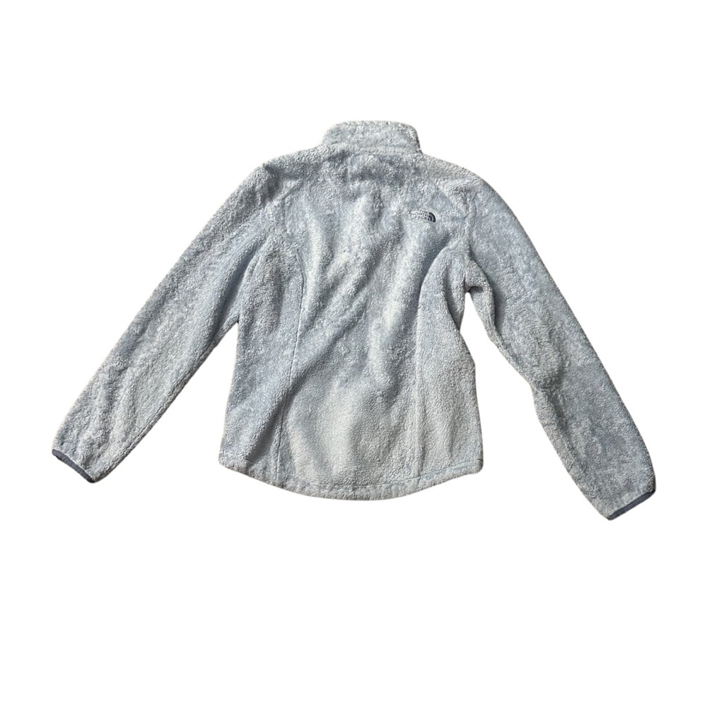 North face women’s pastel blue fuzzy zip up jacket size small - Picture 7 of 7